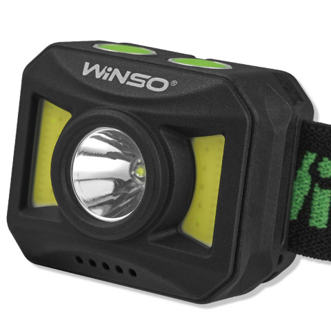 Ліхтар налобний Winso 300Lm, 3W+COB, 850mAh, білий/червоний