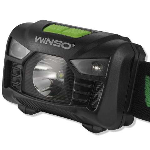 Ліхтар налобний Winso 100Lm, 3W LED, 3xAAA, з сенсором білий/червоний
