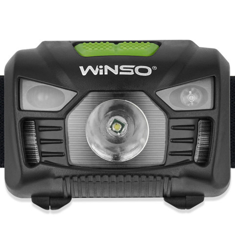 Ліхтар налобний Winso 100Lm, 3W LED, 3xAAA, з сенсором білий/червоний