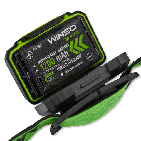 Ліхтар налобний Winso Pro 250Lm, 5W XPG, 3xAAA/1200mAh в комплекті, з сенсором білий/червоний