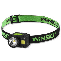 Ліхтар налобний Winso Pro 550Lm, 5W CREE XPG+COB, 1200mAh/3xAAA, з сенсором білий/червоний