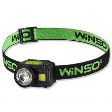 Ліхтар налобний Winso Pro 550Lm, 5W CREE XPG+COB, 1200mAh/3xAAA, з сенсором білий/червоний