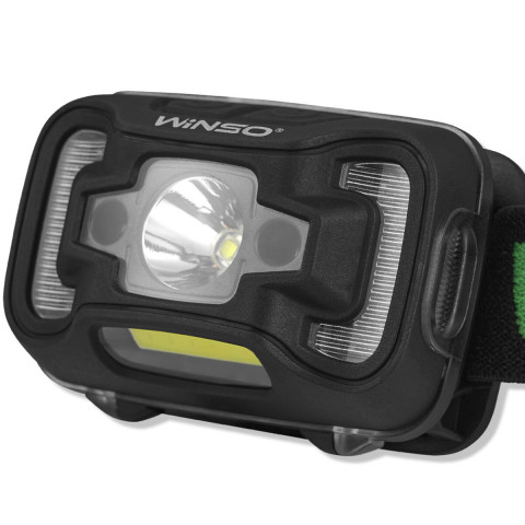 Ліхтар налобний Winso 200Lm, 5W CREE XTE+COB, 3xAAA, з сенсором білий/червоний