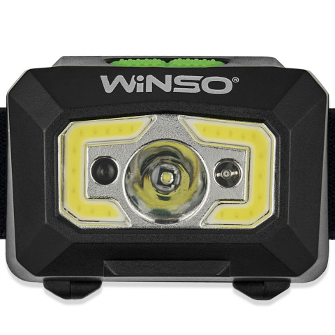 Ліхтар налобний Winso 150Lm, 3W XPE+COB, 3xAAA з сенсором білий/червоний