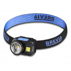 Ліхтар налобний Brevia 550Lm, 3W CREE XPG+COB, 1200mAh/3xAAA, Zoom, з сенсором білий/червоний