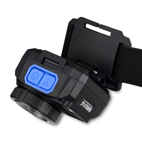 Ліхтар налобний Brevia 550Lm, 3W CREE XPG+COB, 1200mAh/3xAAA, Zoom, з сенсором білий/червоний