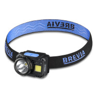 Ліхтар налобний Brevia 500Lm, 3W CREE XPG+COB, 1200mAh/3xAAA, з сенсором білий/червоний