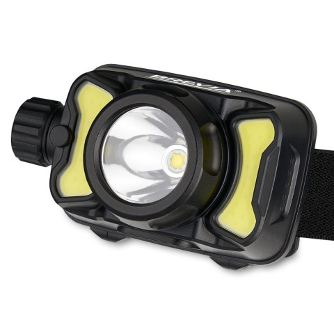 Ліхтар налобний Brevia 600Lm, 3W CREE XPG+COB, 1200mAh/3xAAA, білий/червоний