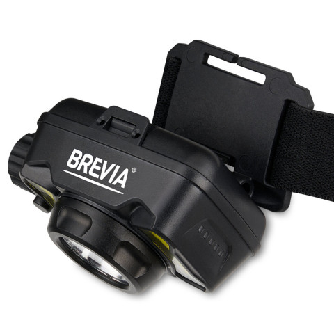 Ліхтар налобний Brevia 600Lm, 3W CREE XPG+COB, 1200mAh/3xAAA, білий/червоний