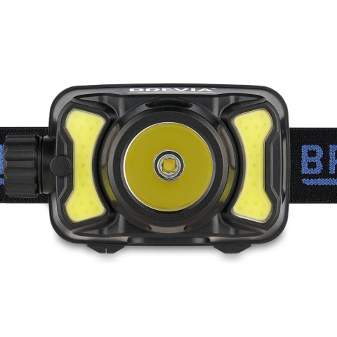 Ліхтар налобний Brevia 600Lm, 3W CREE XPG+COB, 1200mAh/3xAAA, білий/червоний