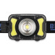 Ліхтар налобний Brevia 600Lm, 3W CREE XPG+COB, 1200mAh/3xAAA, Zoom, з сенсором білий/червоний