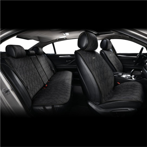 Комплект преміум накидок для сидінь CarLife Racer, black