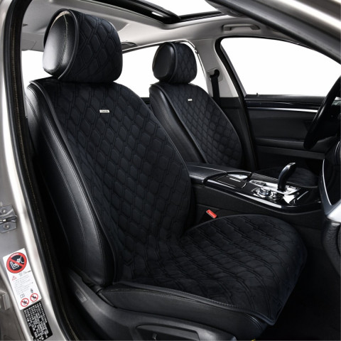 Преміум накидки для передніх сидінь CarLife Turbo, black 2шт