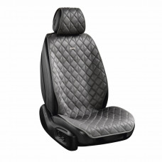 Преміум накидки для передніх сидінь CarLife Nitro, grey 2шт