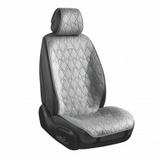 Преміум накидки для передніх сидінь CarLife Racer, grey 2шт