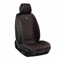 Преміум накидки для передніх сидінь CarLife Nitro, black-red 2шт