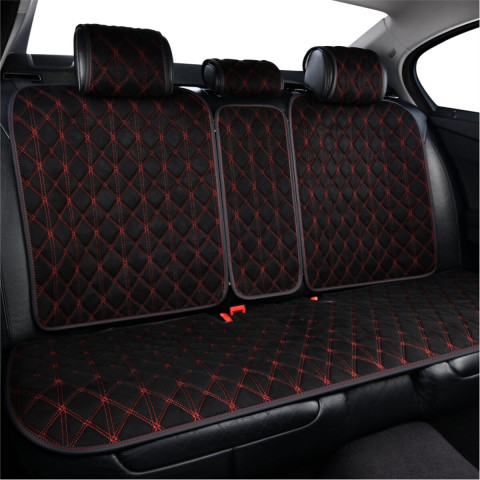 Комплект преміум накидок для сидінь CarLife Nitro, black-red