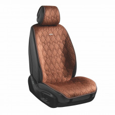 Преміум накидки для передніх сидінь CarLife Racer, coffee 2шт