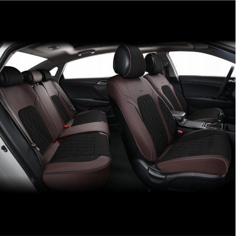 Комплект, 3D чохли для сидінь Beltex Malibu, black-brown