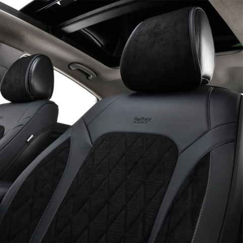 Комплект, 3D чохли для передніх сидінь Beltex Malibu, black 2шт