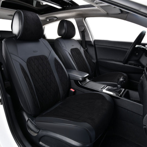 Комплект, 3D чохли для передніх сидінь Beltex Malibu, black 2шт