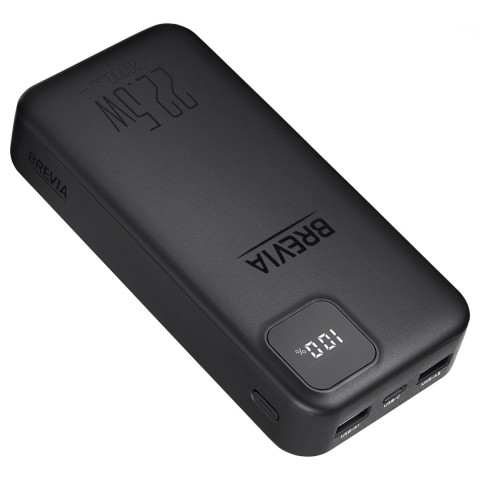 Повербанк (Power Bank) Brevia 20000mAh 22,5W, Li-Pol, LCD чорний