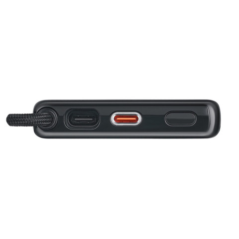 Повербанк (Power Bank) Brevia ePower 10000mAh 22,5W SuperSlim LCD чорний металік + кабель