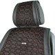 Комплект преміум накидок для сидінь Beltex Monte Carlo, black-red
