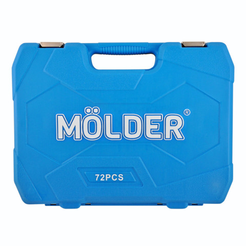Професійний набір інструментів в кейсі Molder 1/2", 1/4" 72 T, CR-V, 72од. MT60072