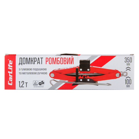 Домкрат ромбовий CarLife 1,2т 100-350мм