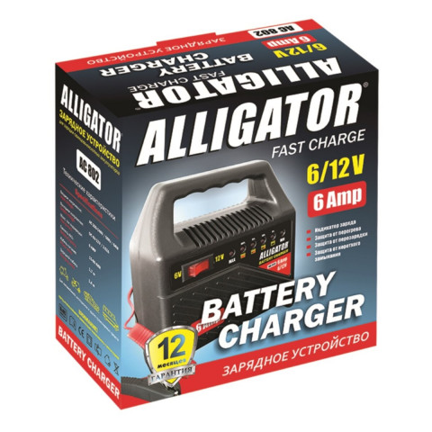 Зарядний пристрій АКБ Alligator 6/12В 80А·год 6А (AC802)