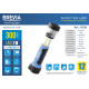 Ліхтар інспекційний Brevia LED телескопічний 3W COB+1W LED+8LED 300lm 2000mAh