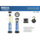 Ліхтар інспекційний Brevia LED телескопічний 3W COB+1W LED+8LED 300lm 2000mAh