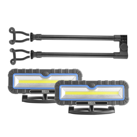 Лампа інспекційна Brevia LED 120-190см 2x10W COB 2x1000lm 2x4000mAh Power Bank, type-C