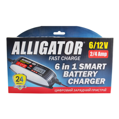 Зарядний пристрій АКБ Alligator 6/12В 120А·год 4А