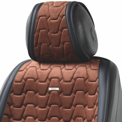 Комплект преміум накидок для сидінь Beltex Chicago, black-coffee