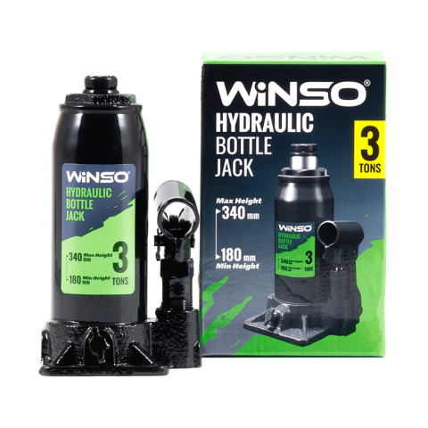 Домкрат гідравлічний пляшковий Winso 3т 180-340мм (170300)