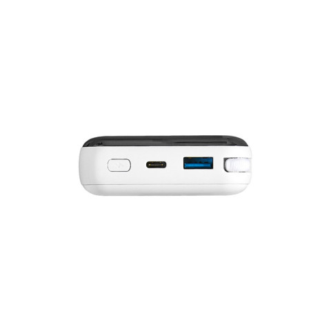 Повербанк (Power Bank) Brevia 10000mAh 22.5W Type-C+Lightning Cable, Li-Pol, LCD білий