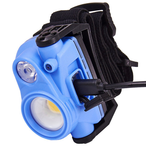 Ліхтар налобний Brevia 400Lm+200Lm, 3W+3W COB, 1200mAh