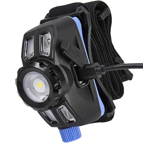 Ліхтар налобний Brevia 400Lm, 5W LED, Zoom, Sensor, 1400mAh