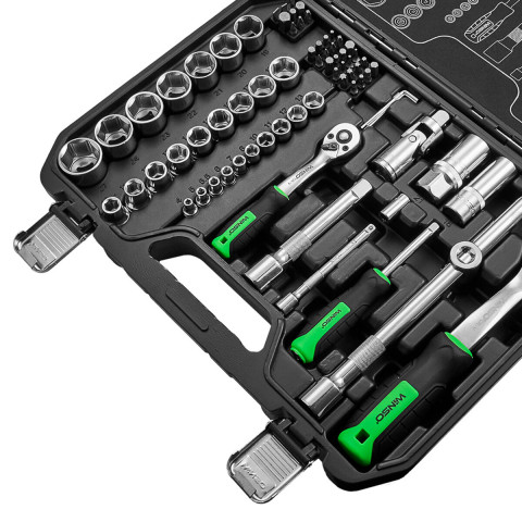 Професійний набір інструментів в кейсі Winso Pro 1/2", 1/4" 72 T, CR-V, 73од.