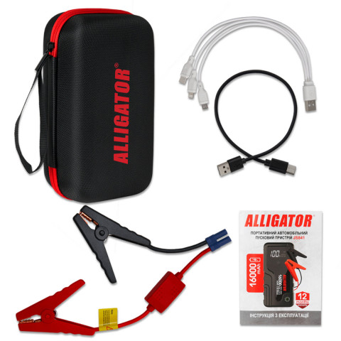 Пусковий пристрій Alligator Jump Starter 300A/600A 16000mAh