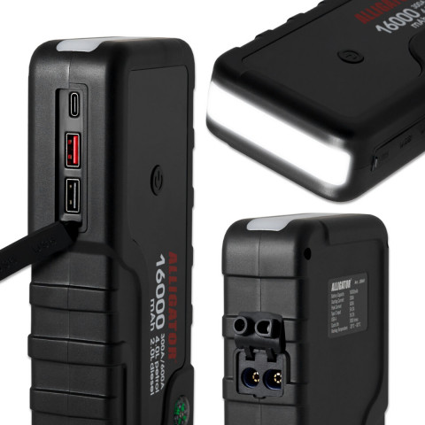 Пусковий пристрій Alligator Jump Starter 300A/600A 16000mAh