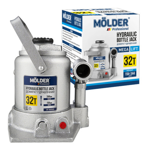 Домкрат гідравлічний пляшковий Molder 32т 194-344мм