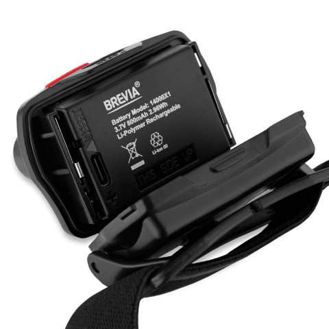 Ліхтар налобний Brevia 520Lm, Focus Control, 800mAh, 3xAAA, білий/червоний