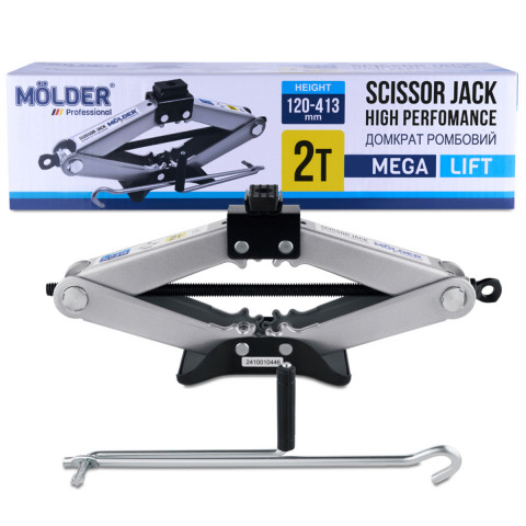 Домкрат ромбовий Molder 2т 120-413мм