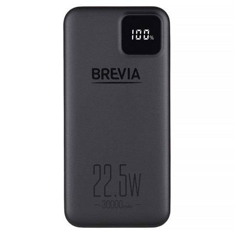 Повербанк (Power Bank) Brevia 30000mAh 22,5W Li-Pol, LCD чорний
