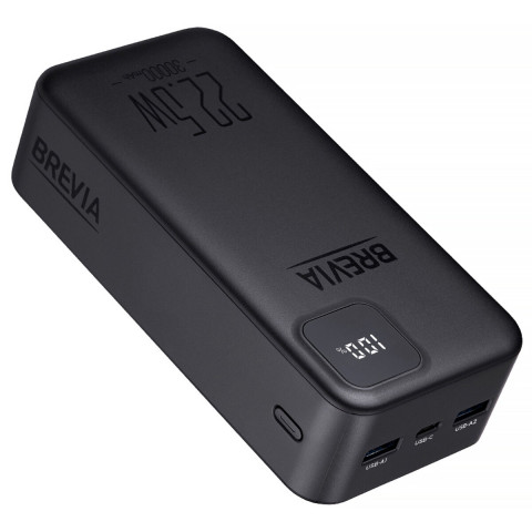 Повербанк (Power Bank) Brevia 30000mAh 22,5W Li-Pol, LCD чорний