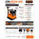 Віброплита GPC330-LCRH, з гідравлічним реверсом,Loncin G390F 14к.с., 300кг, розмір плити 835*680, лита плита