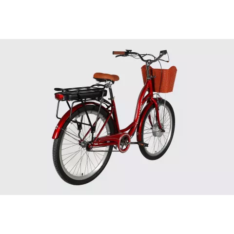 Велосипед з електроприводом 26" ST Dorozhnik eAQUAMARINE BH рама-17" 36 B 13 А*г 500 Вт бордовий YS 2476 (з пластиковою корзиною) 2026